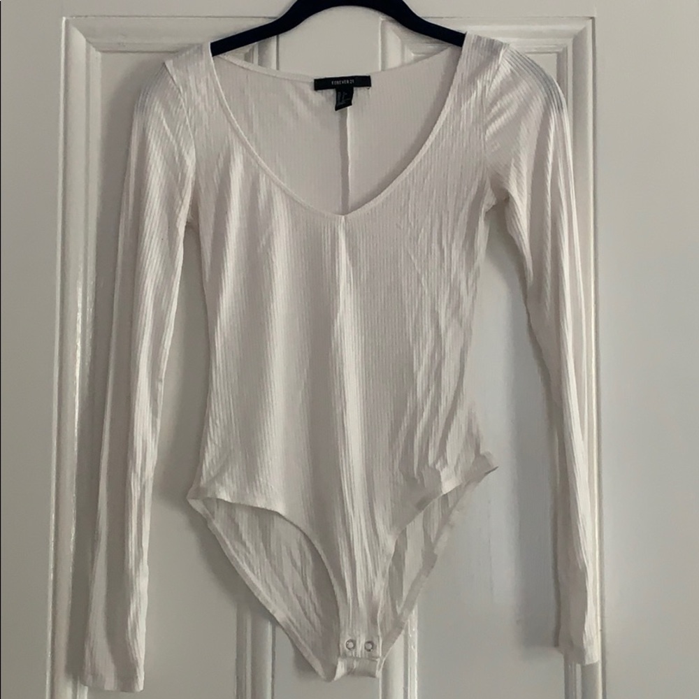 White Forever 21 Bodysuit